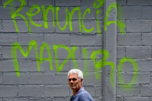 Grafitis en contra de Maduro en Caracas (fuente: AFP). Grafitis en contra de Maduro en Caracas (fuente: AFP).