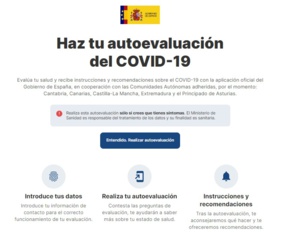 app self-diagnosis of the COVID-19. Source: Gobierno de España
